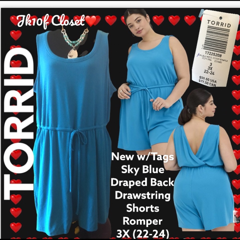 LOWEST🌺  NWT TORRID 3X DRAWSTRING WAIST SOFT SHORTS ROMPER